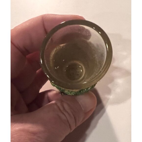 Dominican Republic Souvenir Shot Glass With Textured Sand & Palm Tree Design 3" - Picture 5 of 6